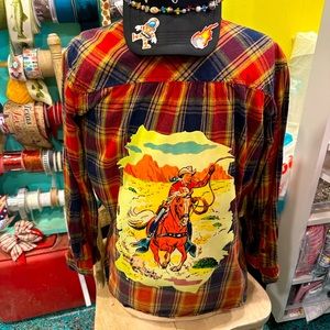 Vintage cowboy plaid